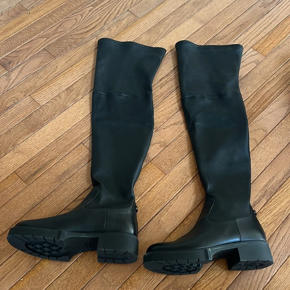 COACH Women's Lisa Leather Over-The-Knee Boots - Picture 3 of 16